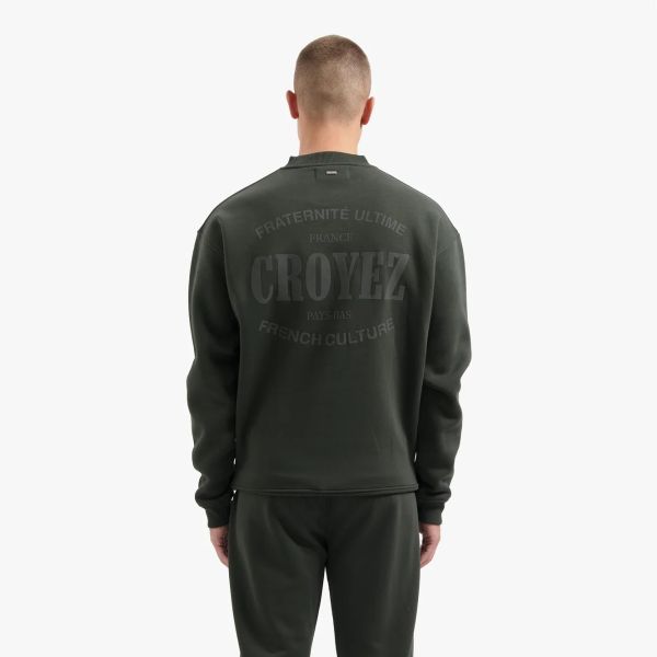 Croyez Stamp Sweater Donker Groen