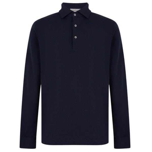 Gran Sasso Longsleeve Polo Navy