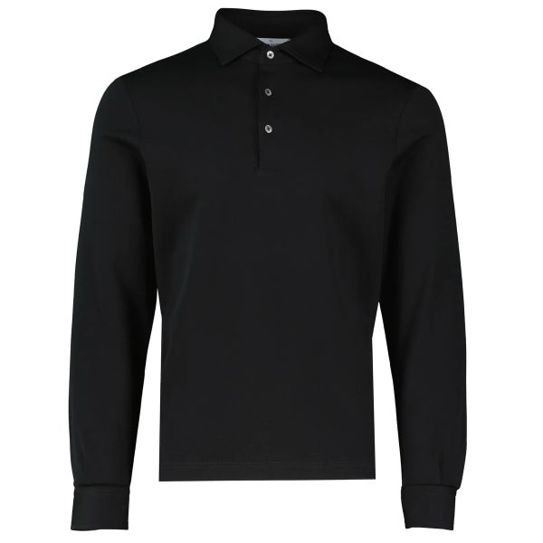 Gran Sasso Longsleeve Polo Zwart