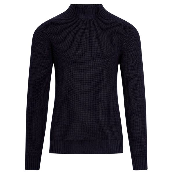 Gran Sasso Mock Pullover Sweater Donker Bruin