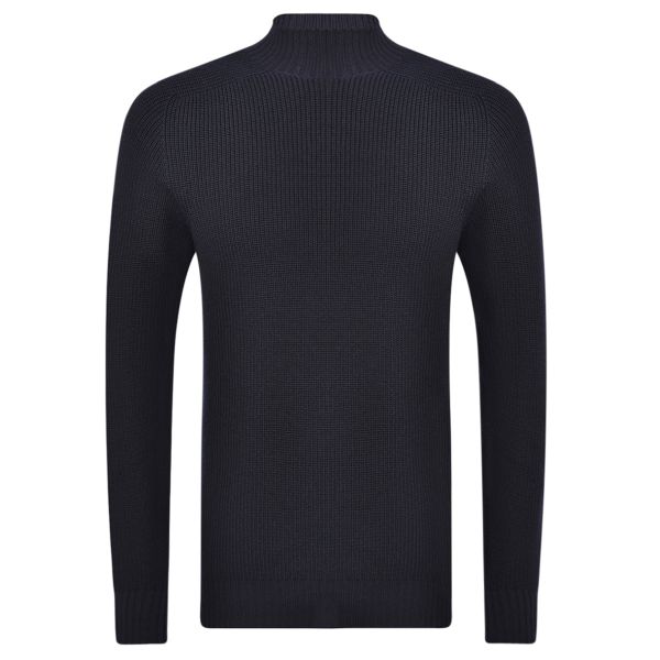 Gran Sasso Mock Pullover Sweater Navy