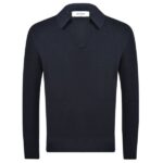 Gran Sasso Tennis Longsleeve Polo Navy