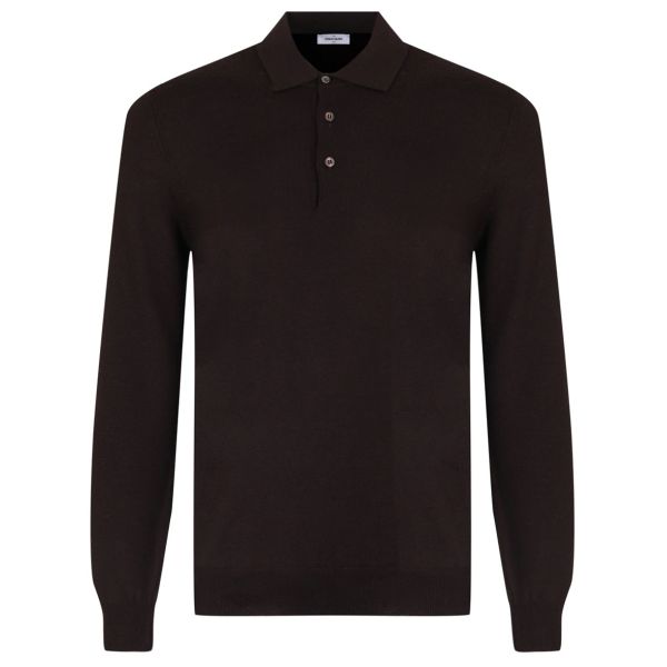 Gran Sasso Tennis Polo Sweater Bruin
