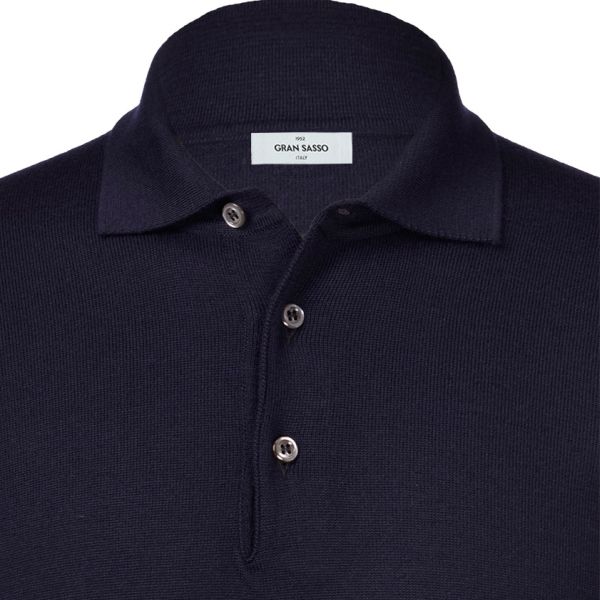 Gran Sasso Tennis Polo Sweater Navy