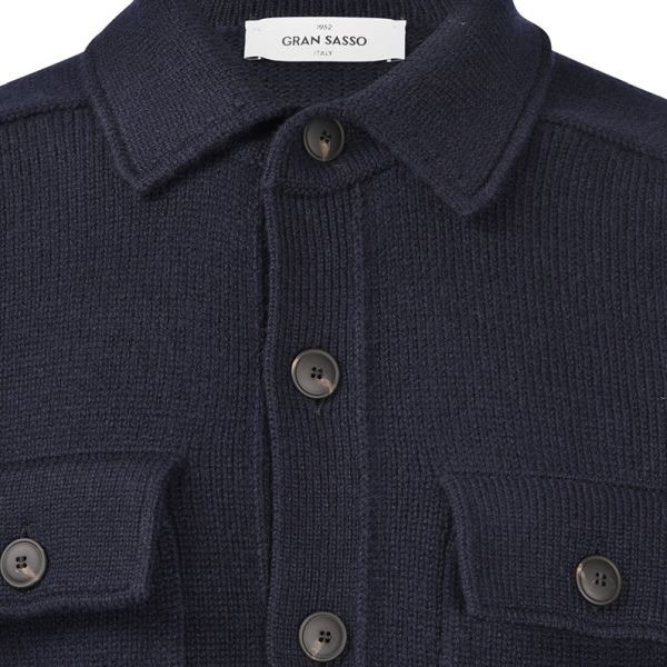 Gran Sasso Wool Overshirt Navy