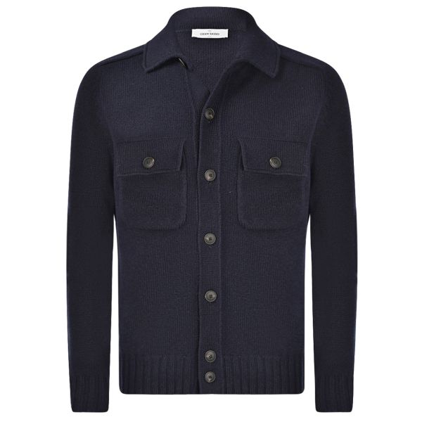 Gran Sasso Wool Overshirt Navy
