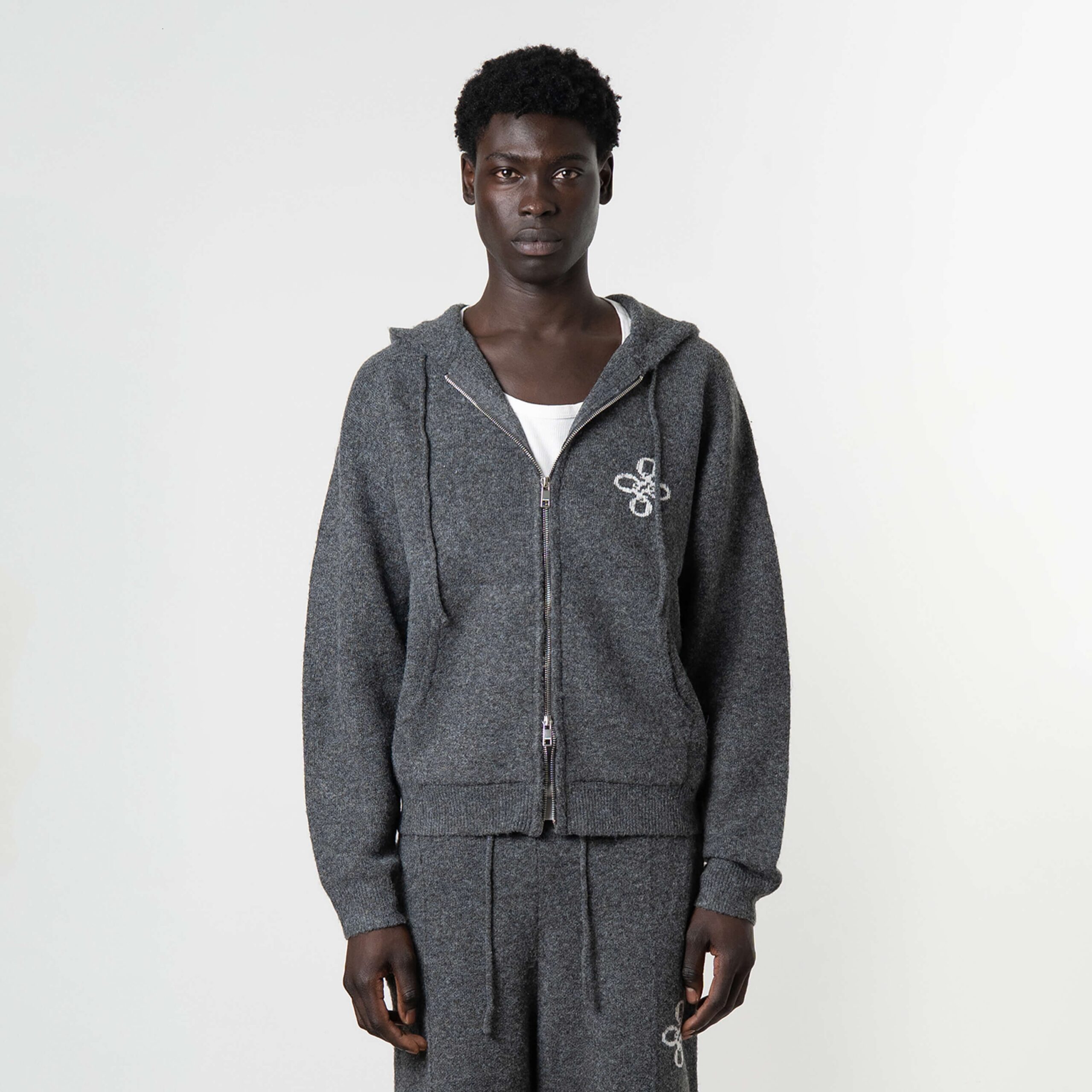 Quotrell Calvin Knitted Vest Grijs