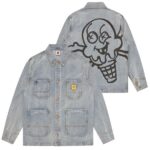 Icecream Cones & Bones Chore Spijkerjas Licht Blauw