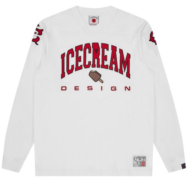 Icecream Design Longsleeve T-shirt Wit