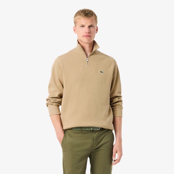 Lacoste Half Zip Sweater Beige