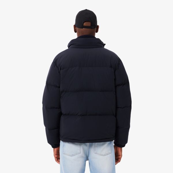 Lacoste Hooded Down Puffer Navy