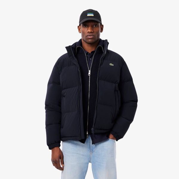 Lacoste Hooded Down Puffer Navy