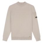 Malelions Knitted Pocket Mockneck Sweater Beige