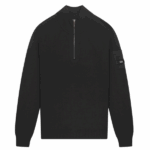 Quotrell Palace Knitted Half Zip Sweater Zwart