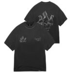 Represent Hand Drawn Thoroughbred Horses T-shirt Zwart