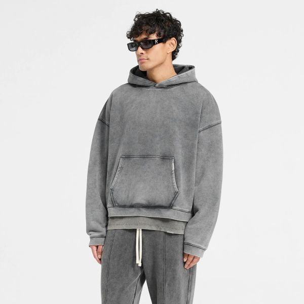 Represent Initial Boxy Hoodie Antraciet