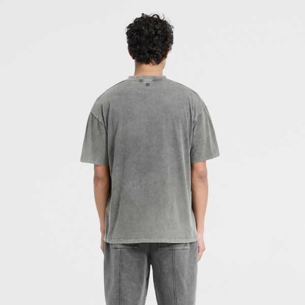 Represent Initial Oversized T-shirt Antraciet