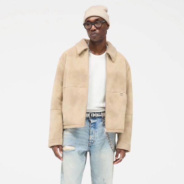 Represent Shearling Jack Beige