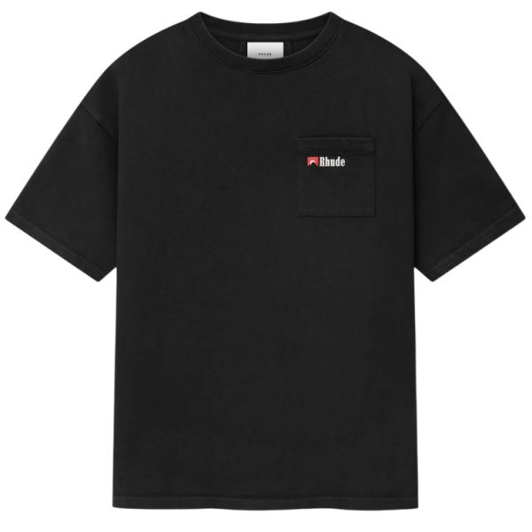 Rhude Moonlight Wolf Pocket T-shirt Zwart