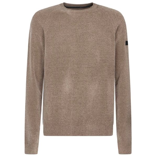 Roberto Ricci Designs Velvet Round Knit Sweater Beige