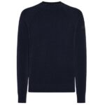Roberto Ricci Designs Velvet Round Knit Sweater Navy