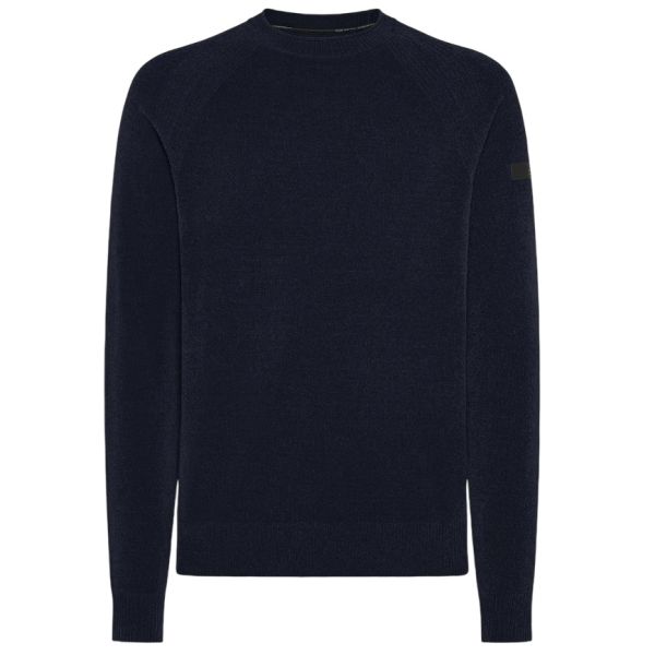 Roberto Ricci Designs Velvet Round Knit Sweater Navy