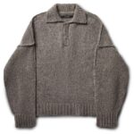 Seventh Wool Knit Polo Sweater Antraciet