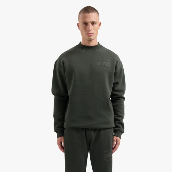 Croyez Stamp Sweater Donker Groen