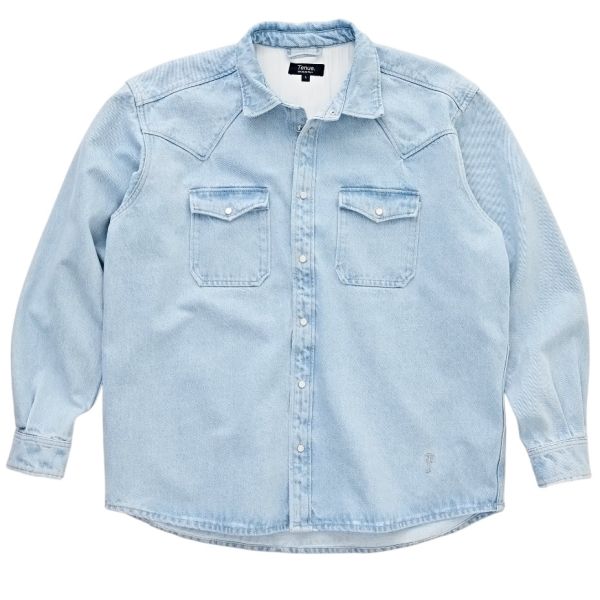 Tenue Brando Miner Overshirt Licht Blauw