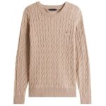 Tommy Hilfiger Classic Cotton Cable Sweater Beige