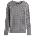 Tommy Hilfiger Classic Cotton Cable Sweater Grijs