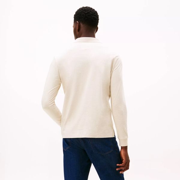 Tommy Hilfiger Liquid Cotton Longsleeve Polo Off White