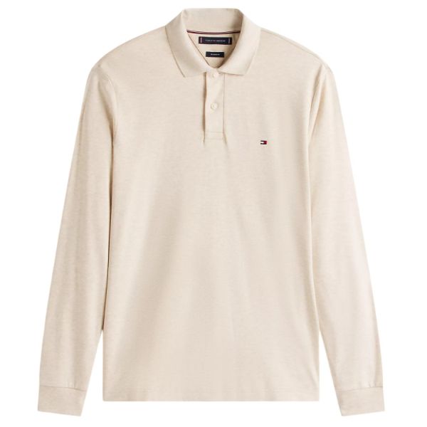 Tommy Hilfiger Liquid Cotton Longsleeve Polo Off White