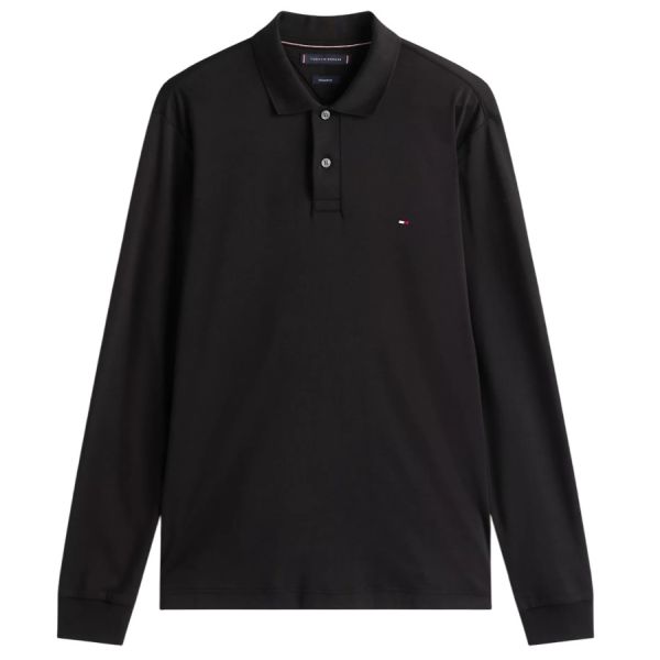 Tommy Hilfiger Liquid Cotton Longsleeve Polo Zwart