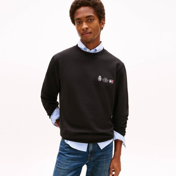 Tommy Hilfiger Small Crest Outline Sweater Zwart