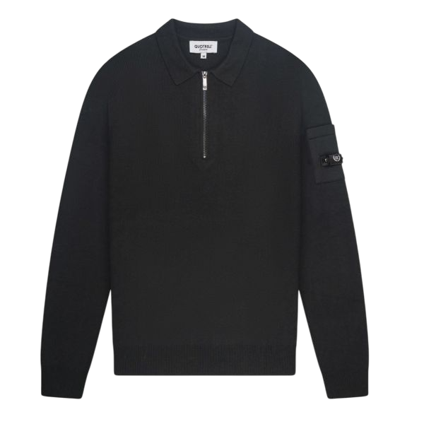 Quotrell Chief Knitted Polo Zwart