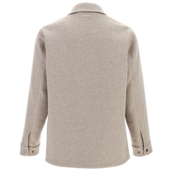 Woolrich Wool Chore Coat Overshirt Beige