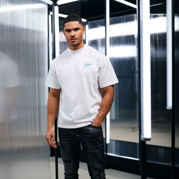 Malelions Oversized Split T-shirt Wit - Afbeelding 3