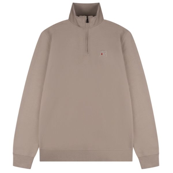 AB Lifestyle Diamond Half-Zip Sweater Beige