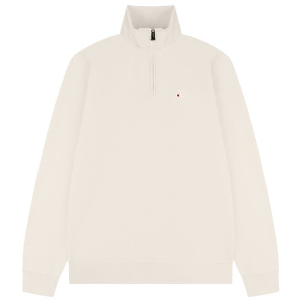 AB Lifestyle Diamond Half-Zip Sweater Off White