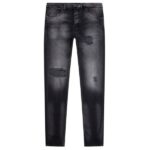 AB Lifestyle Los Angeles Slim Fit Destroyed Jeans Zwart
