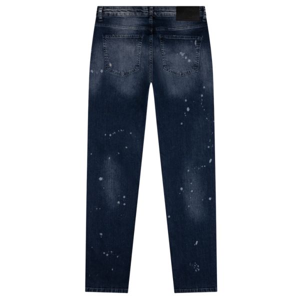 AB Lifestyle Macau Regular Bleach Jeans Donker Blauw