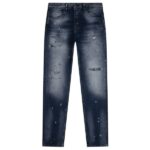 AB Lifestyle Macau Regular Bleach Jeans Donker Blauw