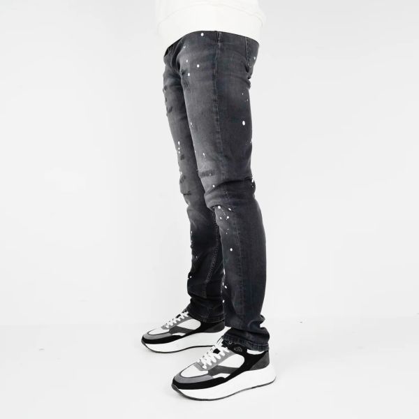 AB Lifestyle Macau Regular Bleach Jeans Zwart