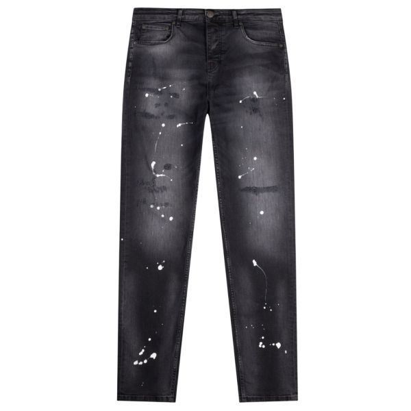 AB Lifestyle Macau Regular Bleach Jeans Zwart