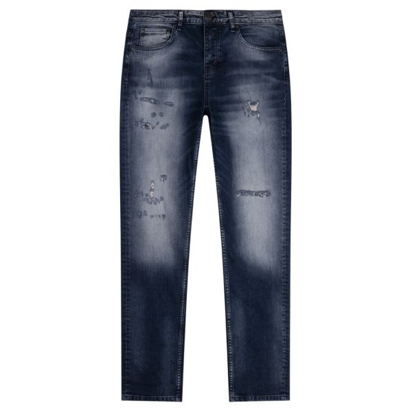 AB Lifestyle Reno Regular Destroyed Jeans Donker Blauw
