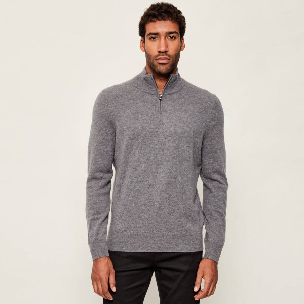 Boss Hemarlo Zip Sweater Grijs