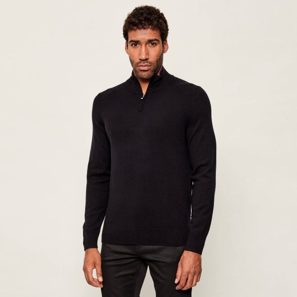Boss Hemarlo Zip Sweater Zwart