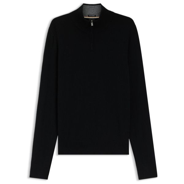 Boss Hemarlo Zip Sweater Zwart