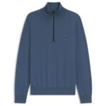 Boss Kanobix Zip Mock Sweater Blauw
